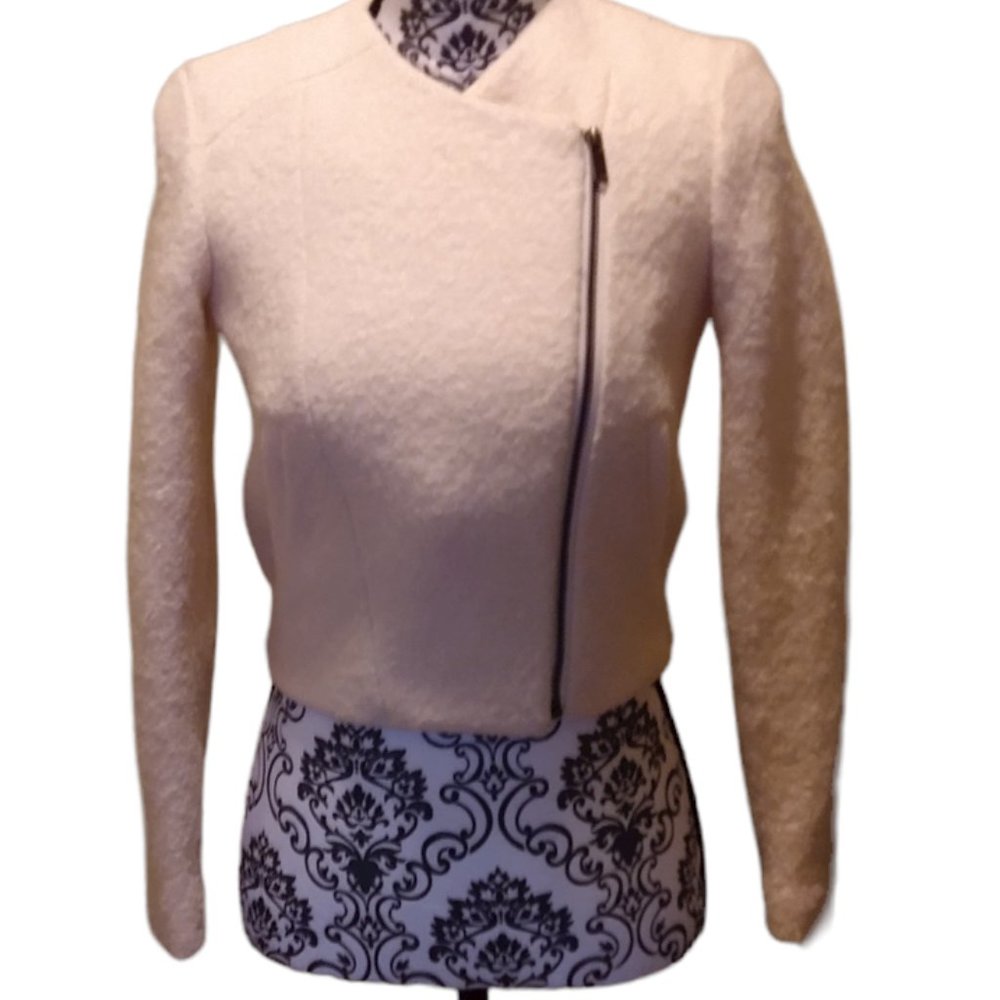Cream crop jacket